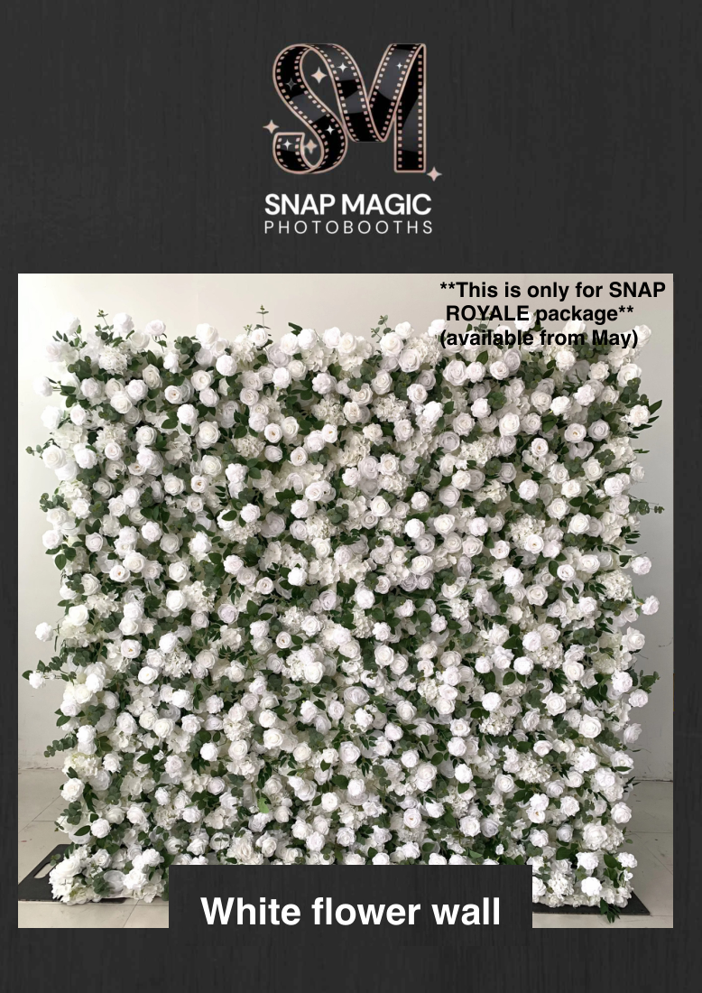 White Flower Wall backdrop