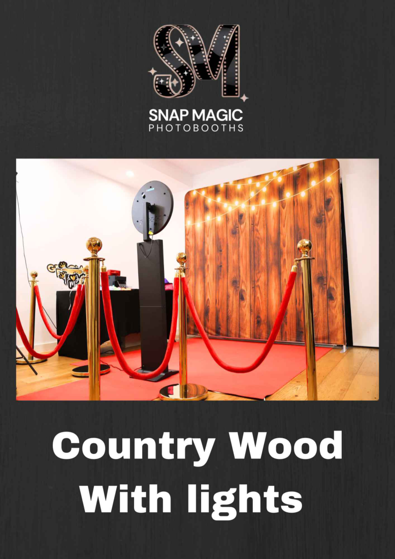 Country Wood with Lights backdrop